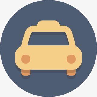 出租车交通运输圆形图标免抠