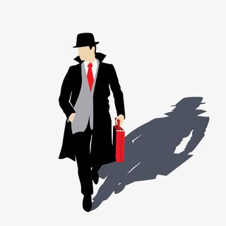 手提公文包的帅气男人免抠