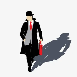 手提公文包的帅气男人免抠