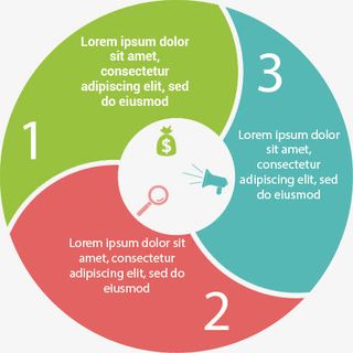 矢量手绘饼状图免抠