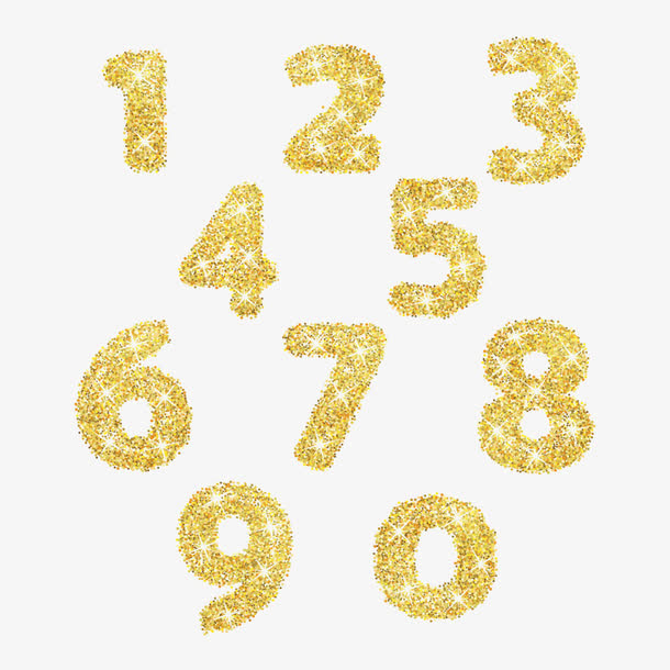 金色的数字免抠