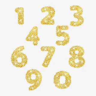 金色的数字免抠