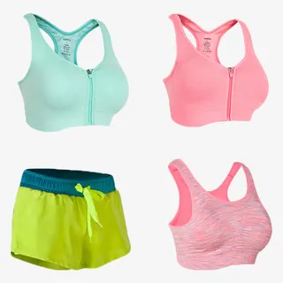 运动内衣套装和短裤免抠