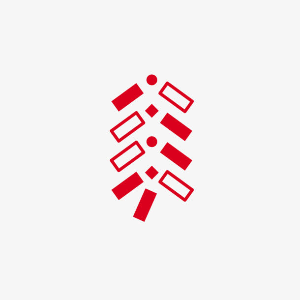 创新扁平形状鞭炮效果形状免抠
