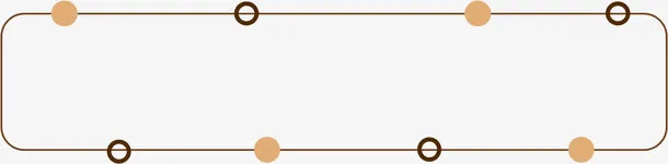 矩形线条圆点流程图免抠