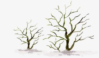 创意手绘合成树木树枝大树免抠