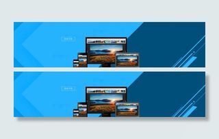 蓝色科技banner背景高清