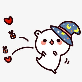 可爱兔子卡通表情开心跳起来免抠