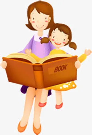 读书母女免抠