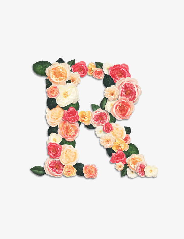 花卉字母B免抠
