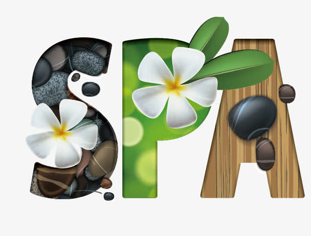 SPA字体素材免抠