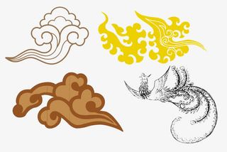 多种祥云图案免抠