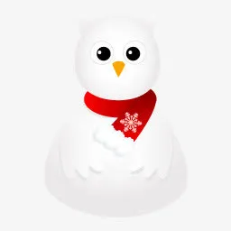 雪人雪白小动物PNG图标免抠