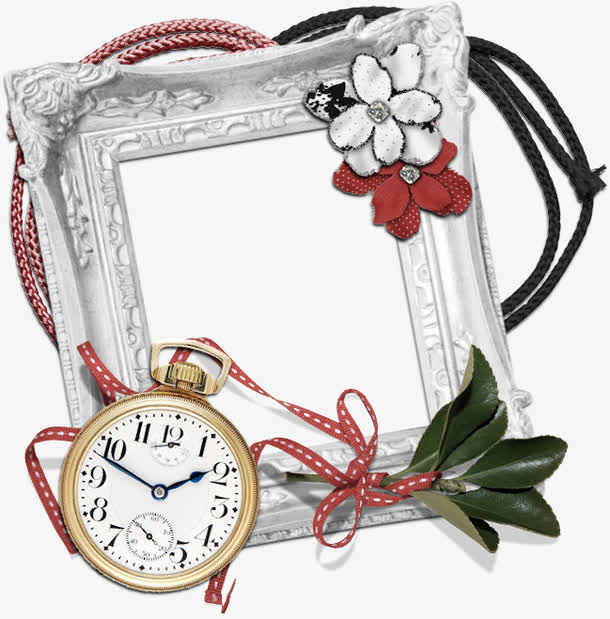 石膏线花艺相框免抠