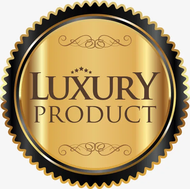 黑色花边奖牌徽章免抠