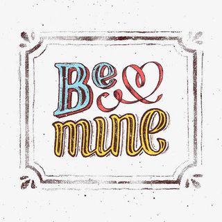 手绘爱报价矢量图片免抠