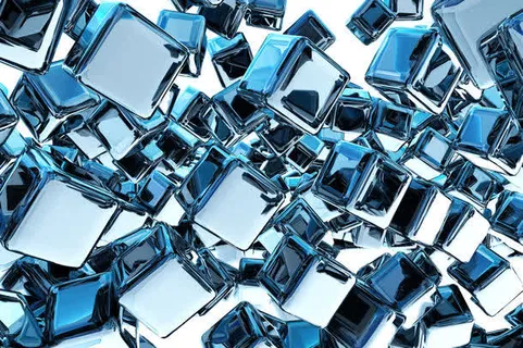 蓝色晶体方块背景