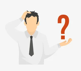 矢量卡通扁平化商业疑惑男生免抠