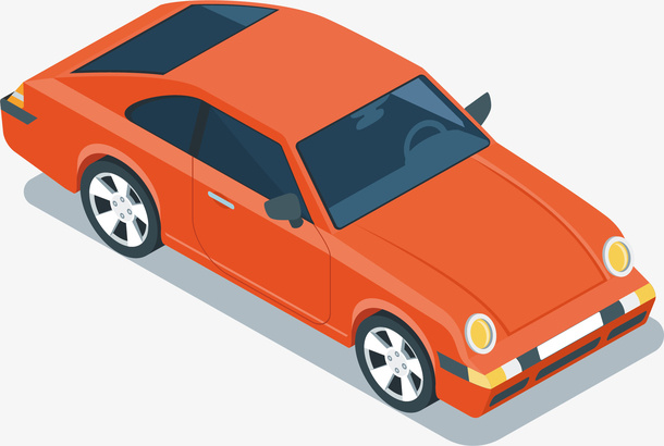 小车汽车俯视视图免抠手绘/卡通卡通元素