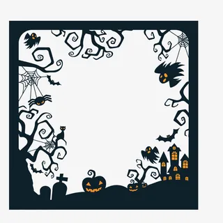 万圣节边框免抠