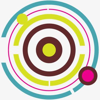 同心圆星球轨迹卡通装饰免抠