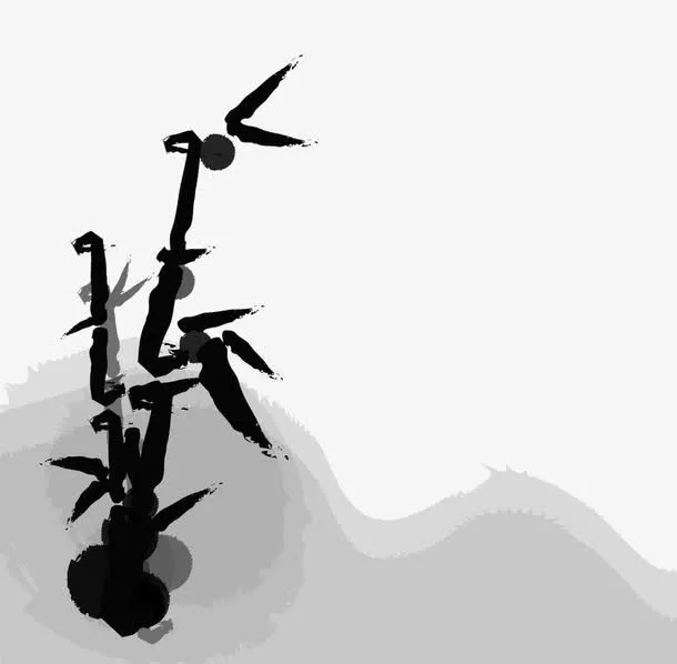 中国风水墨竹子免抠