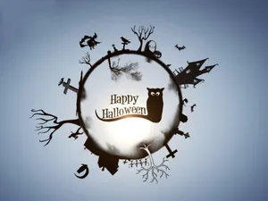 简约万圣节背景图高清