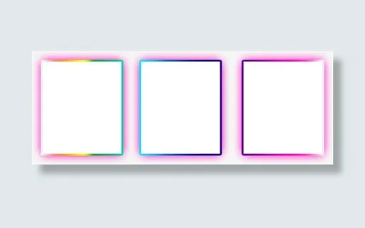 紫色荧光边框免抠