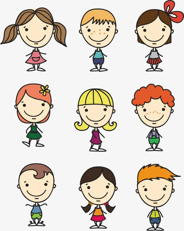 卡通人物矢量素材免抠