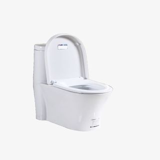 白色有光泽有盖子马桶免抠素材免抠