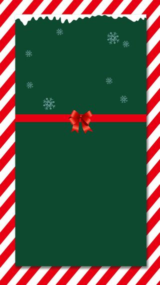 绿色边框蝴蝶结商业活动冬季雪花简约H5背景高清