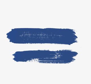 蓝色简约画笔元素免抠