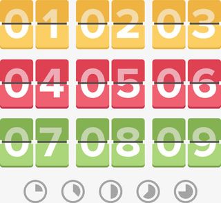 彩色倒数数字免费素材免抠