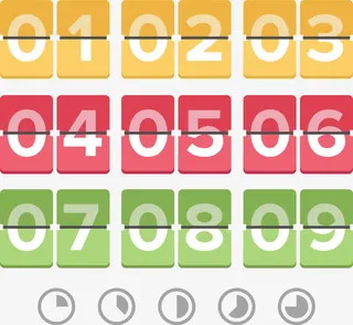 彩色倒数数字免费素材免抠
