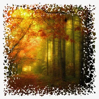 相框中的秋天免抠