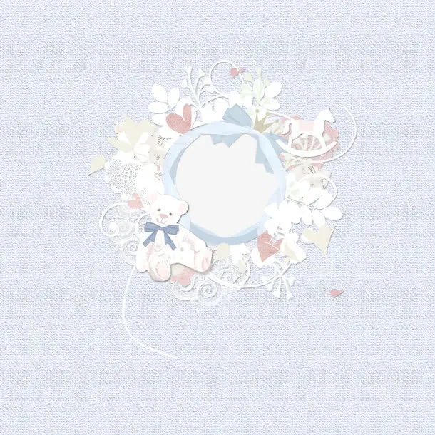 水彩花卉边框花卉图案素材免抠