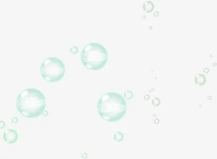 绿色创意小水泡气泡免抠