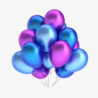 卡通喜庆氢气球免抠免抠