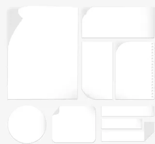 矢量白色纸张免抠