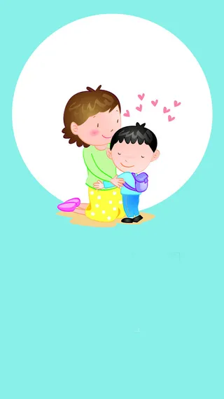 孩子妈妈爱意背景高清