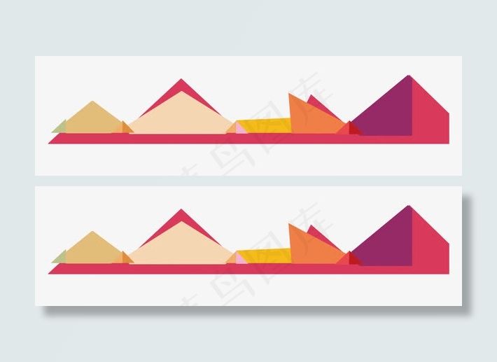 唯美精美不规则几何图形边框装饰免抠