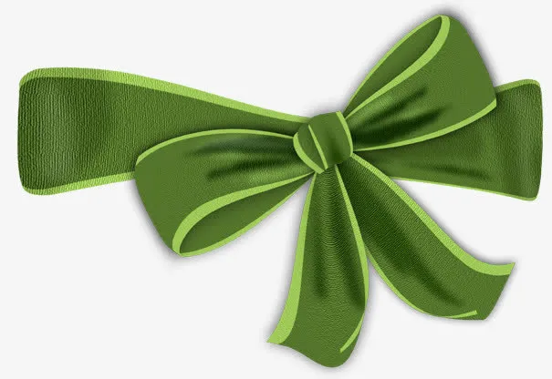 一组绿色彩带 png素材免抠