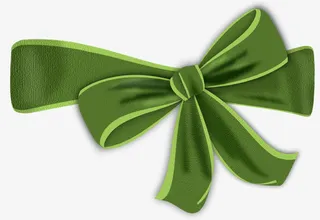 一组绿色彩带 png素材免抠