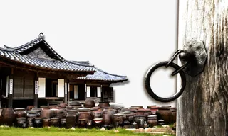 创意古建筑酒坛门栓装饰免抠