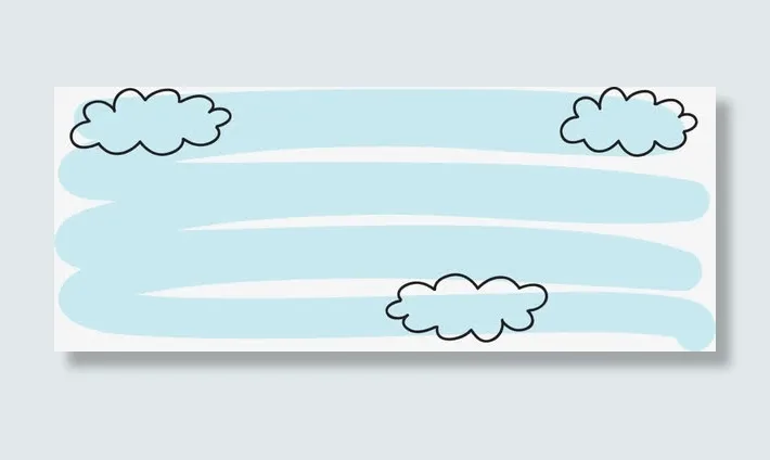 涂鸦云朵装饰图案免抠