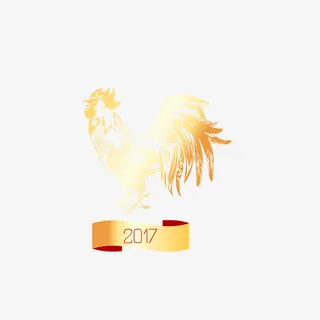 金鸡报喜节日元素免抠