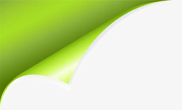 掀开的白色纸张免抠