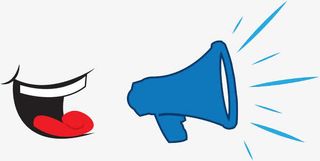 一个嘴对着喇叭免抠