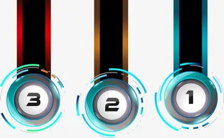 发光数字流程图免抠