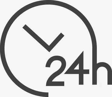 闹钟24小时线条免抠